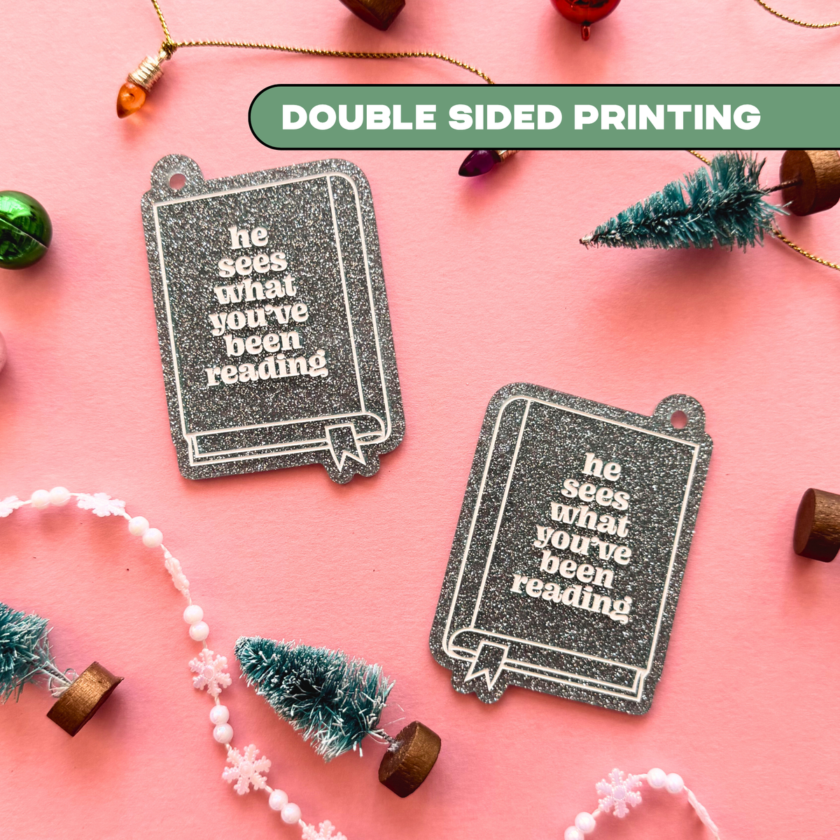 Hot Girls Read Smut Funny Bookish Christmas Ornament