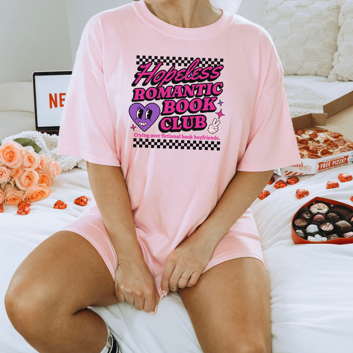 Hopeless Romantic Book Club Gildan Softstyle Shirt