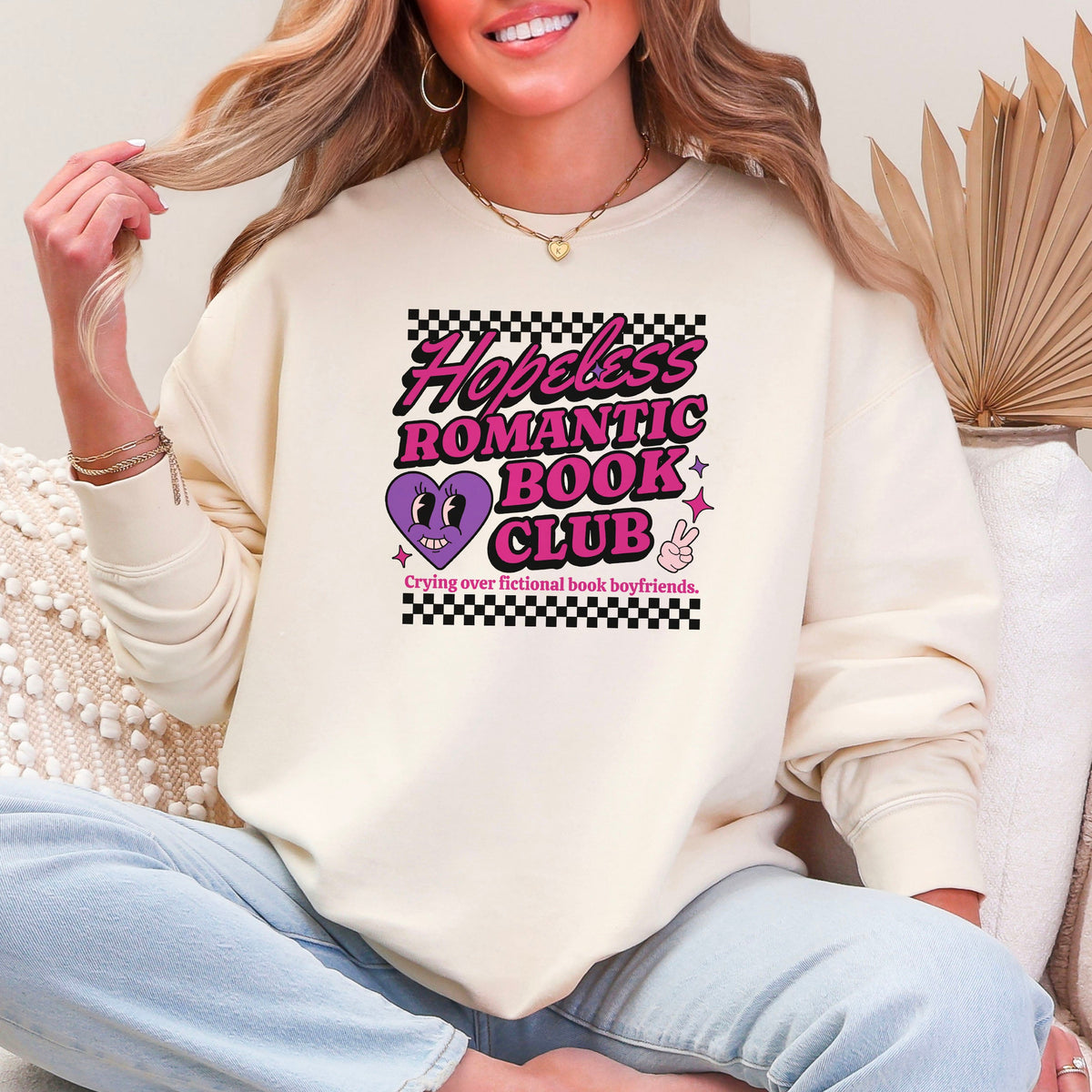 Hopeless Romantic Book Club Lightweight Comfort Colors Sweatshirt