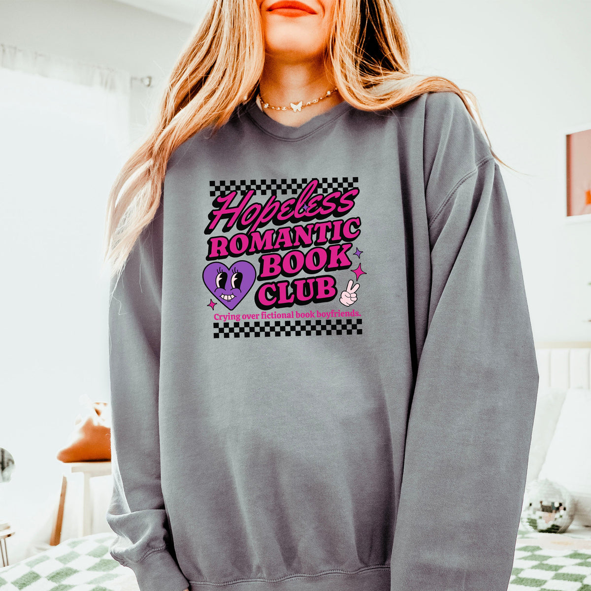 Hopeless Romantic Book Club Lightweight Comfort Colors Sweatshirt