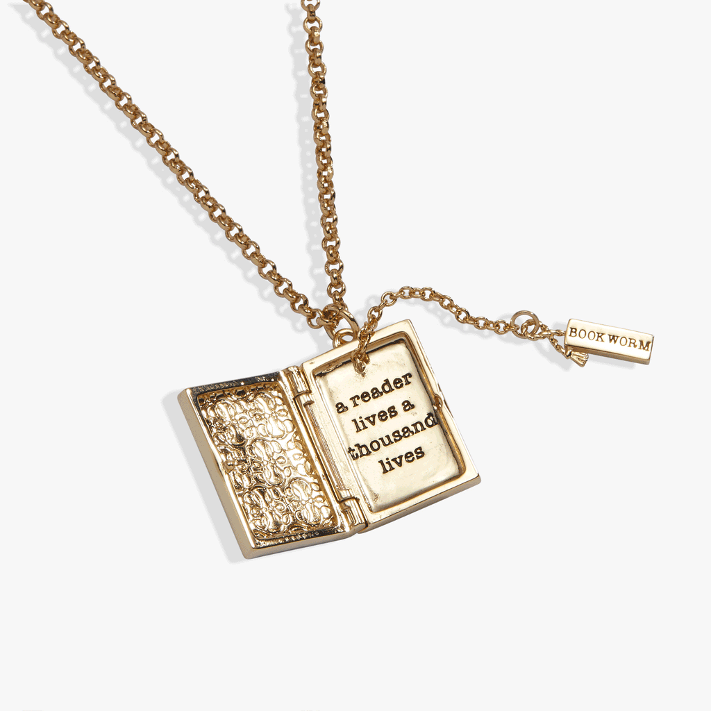 'A Reader Lives A Thousand Lives' Book Club Locket Pendant – Cozy Chapters