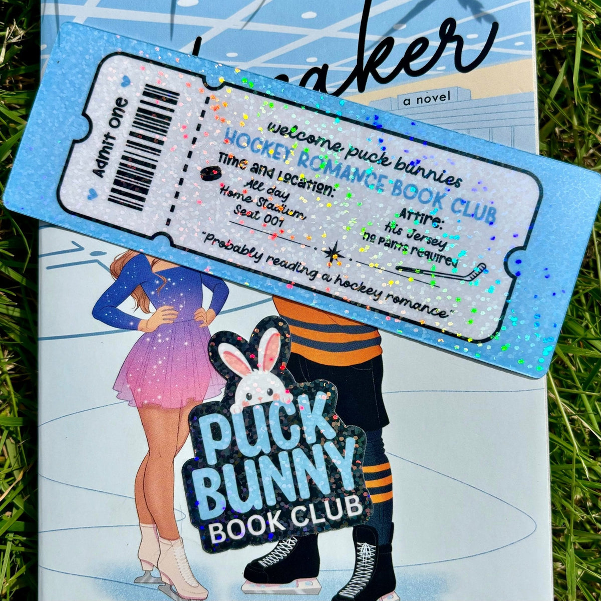 Hockey Romance Book Club Cardstock Bookmark