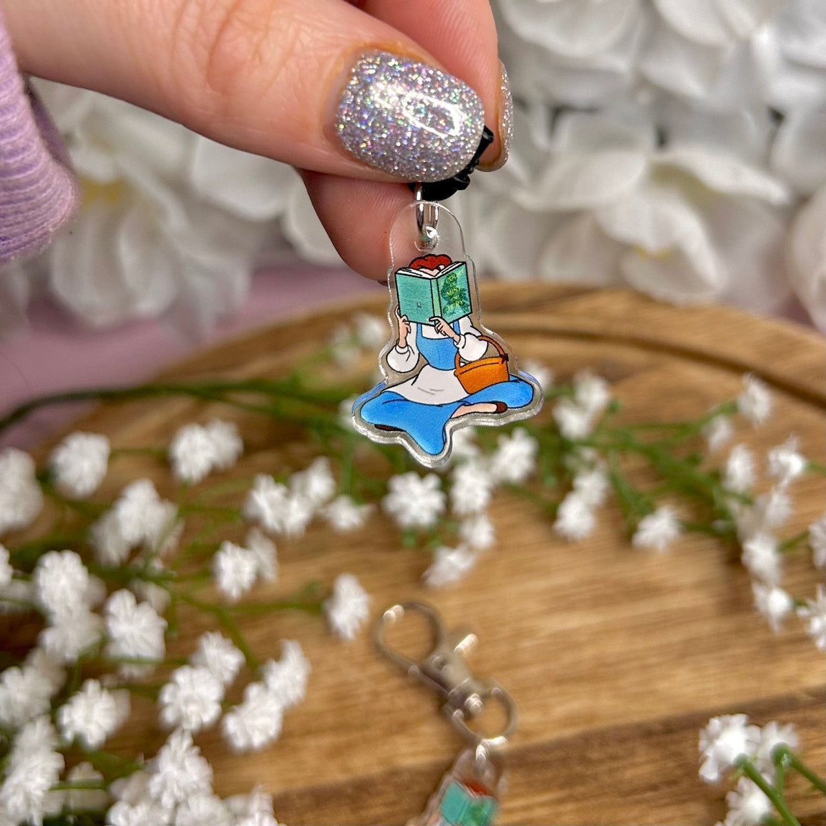 Princess Reading Green Book Dust Plug USB-C