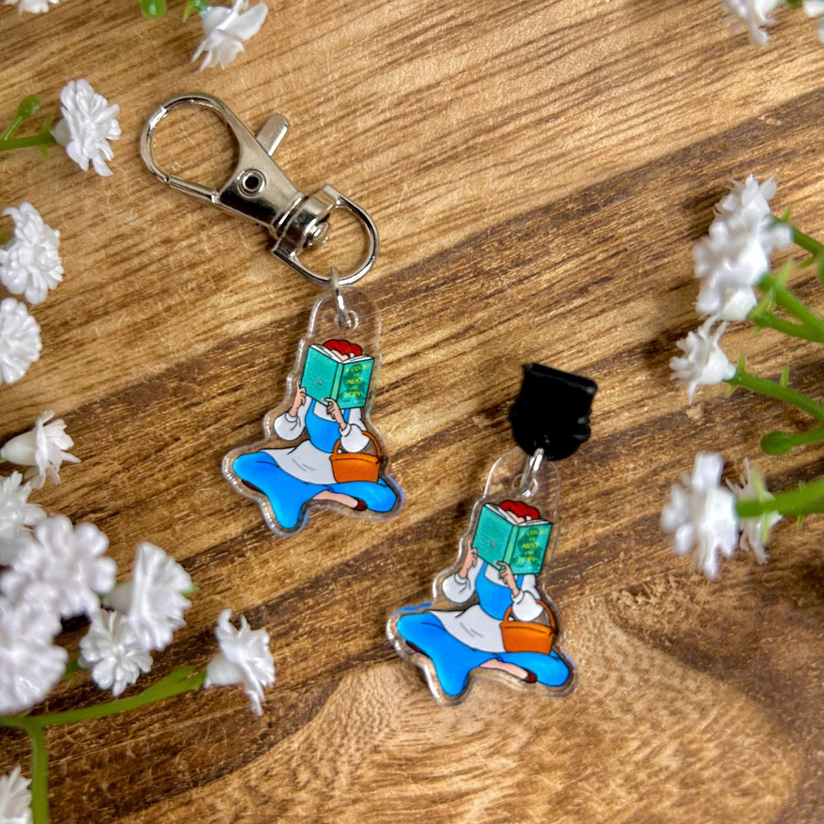 Princess Reading Green Book Dust Plug USB-C
