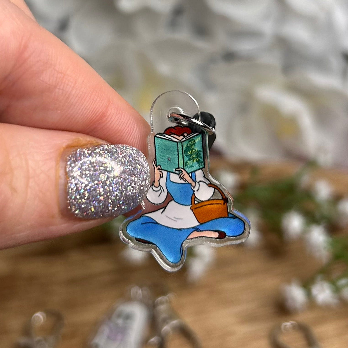 Princess Reading Green Book Dust Plug USB-C