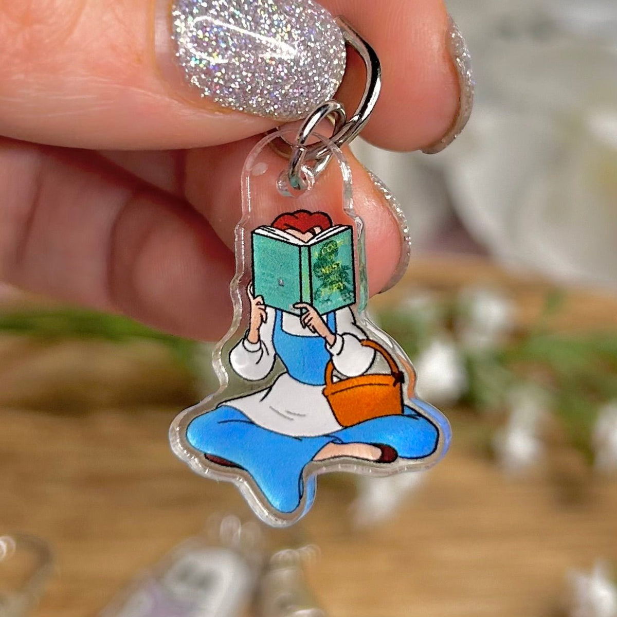 Princess Reading Green Book Dust Plug USB-C